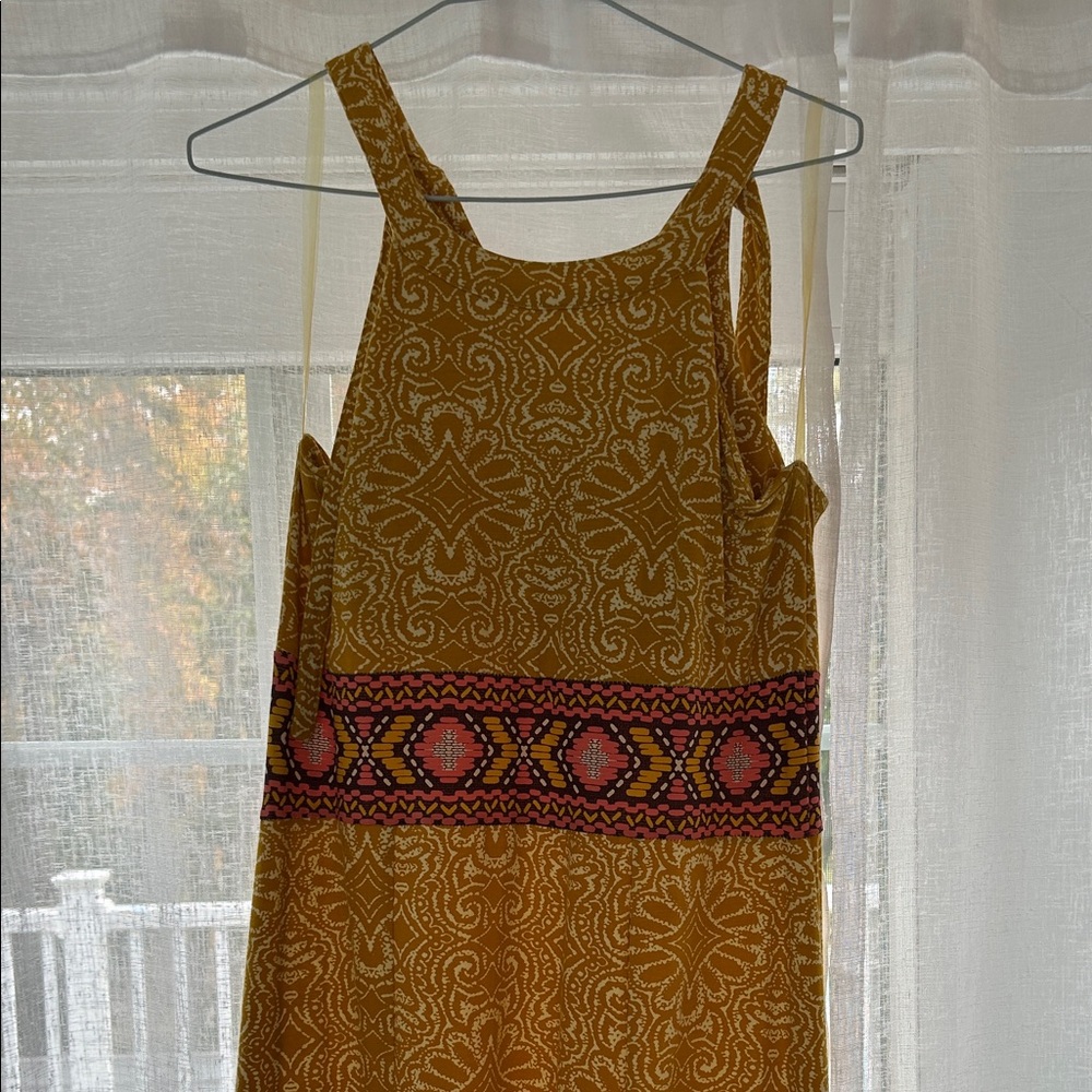 Prana Yellow and Pink Halter Top Dress